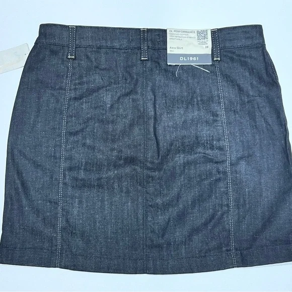DL1961 Asra Mini Skirt Indigo size Med 28 NWT - Picture 10 of 13